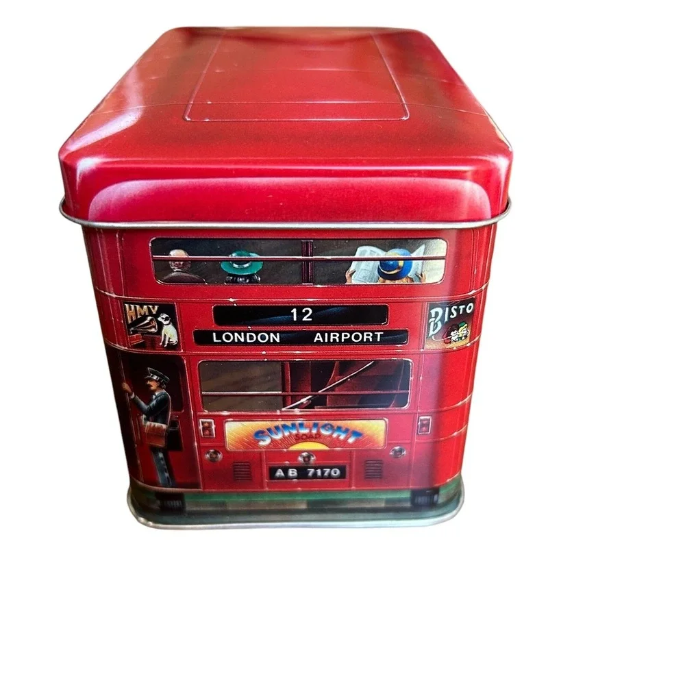Churchill's of London Vintage Double Decker Bus Tin Collectible‎ England Empty